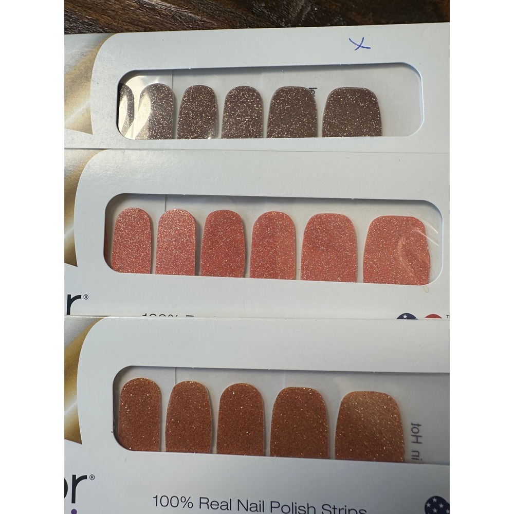 Color Street Nail Polish Strips Bundle Sahara Jewel Cape Coral Coming in Hot 3pk